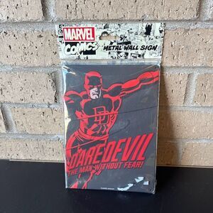 Daredevil Superhero The Man Without Fear Comic Metal Tin Wall Sign 8.5 " x 6"